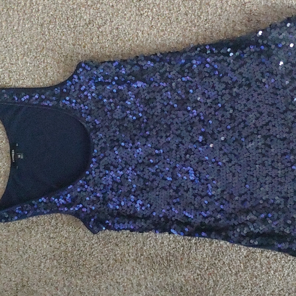 Express sequin tank top
